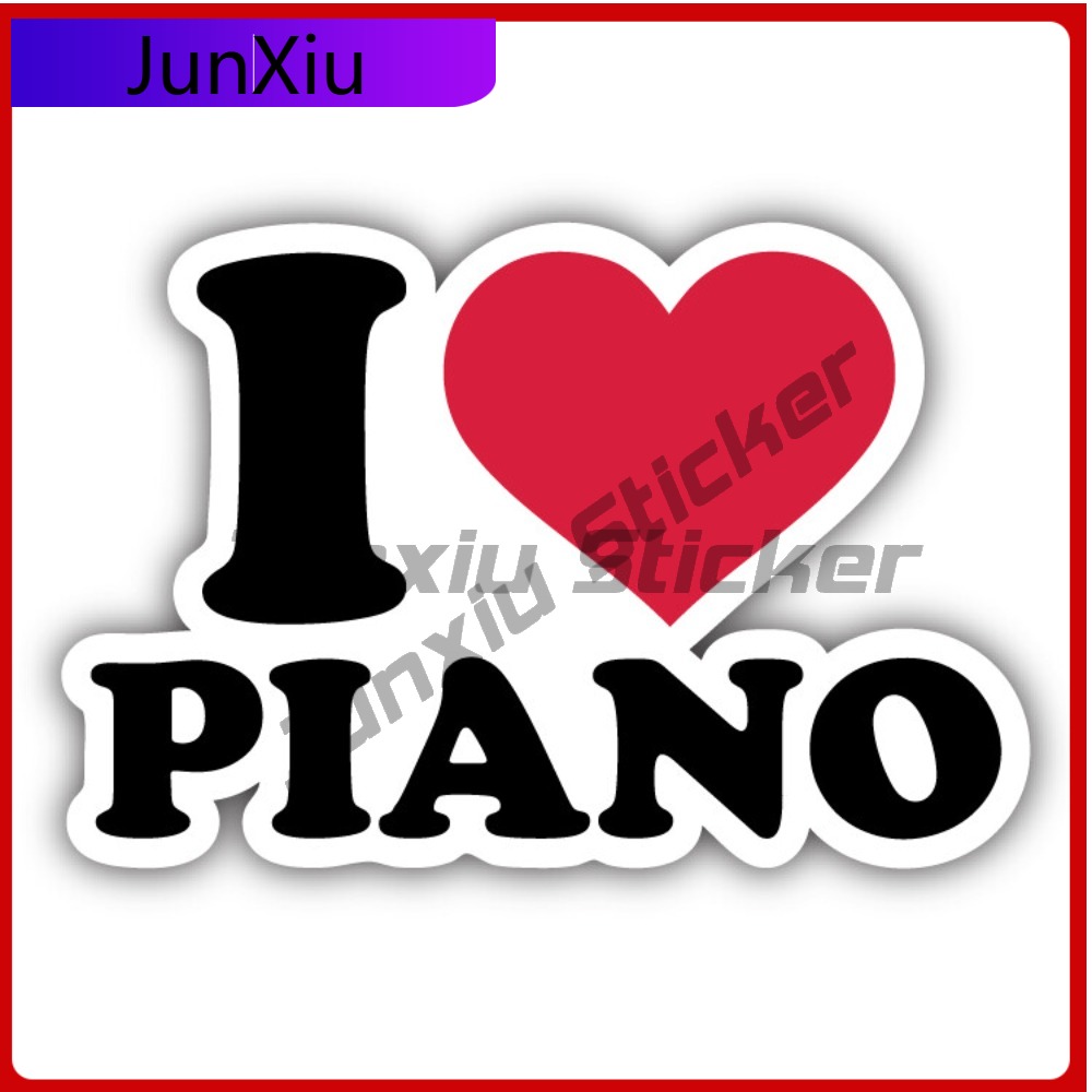 Laptop Accessories To Have - Kocham Pianino Nowoczesna Naklejka Samochodowa Odporna