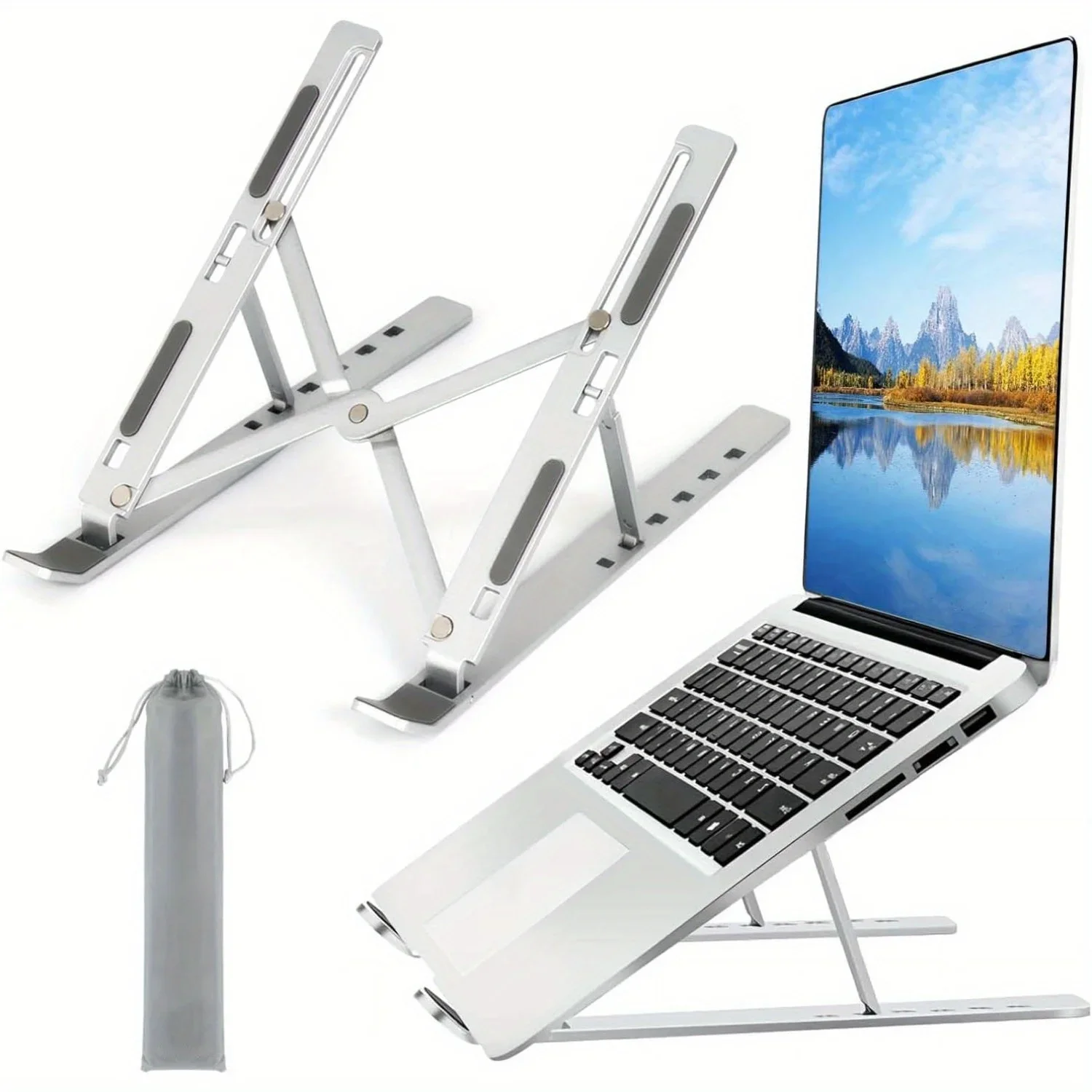 Laptop Stand Riser - Składana Aluminiowa Podstawka Pod Laptopa Ergonomiczna