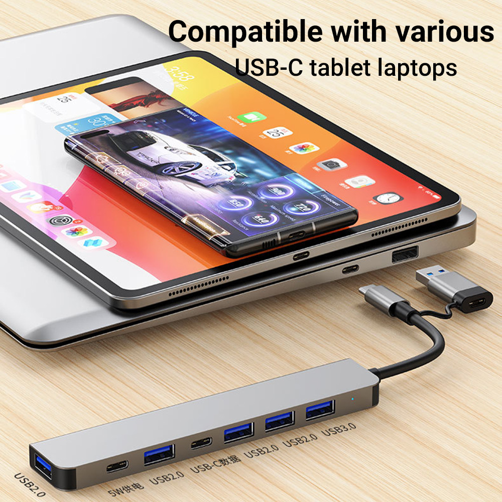 Laptop Accessories You Need - Stacja dokująca 7-w-1 z podwójnym złączem