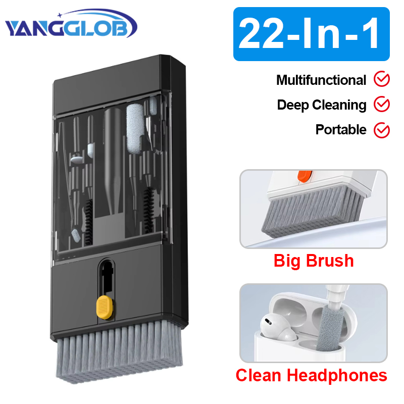 Screen Cleaning Kit - Czarny zestaw czyszczący 22 w 1