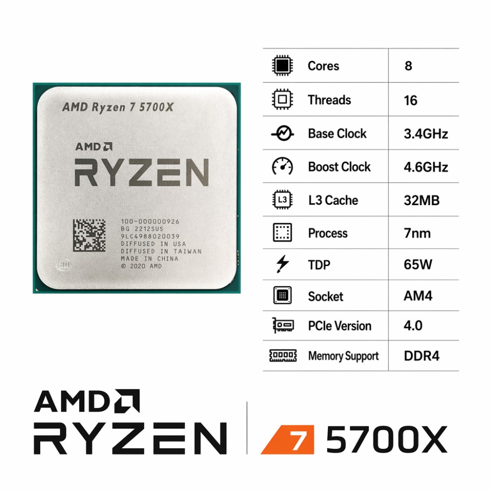 7NM AMD Ryzen 7 5700X AM4 CPU  – Amd Cpu Ryzen 7 recenzja i cena