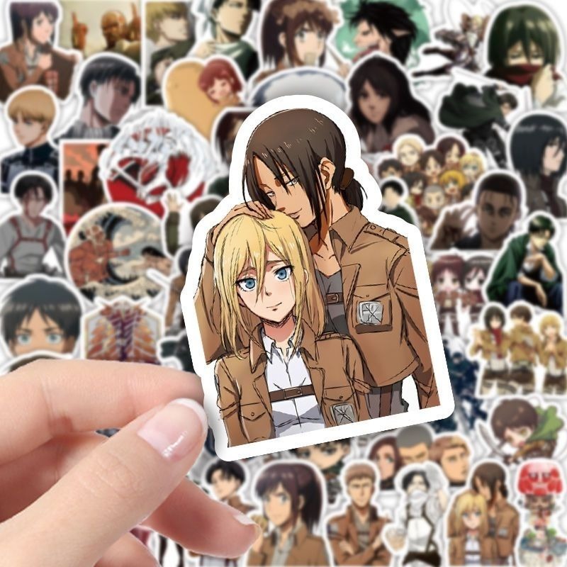 60 szt. Naklejek Anime Atak Ty – Laptop Accessories Diy recenzja i cena