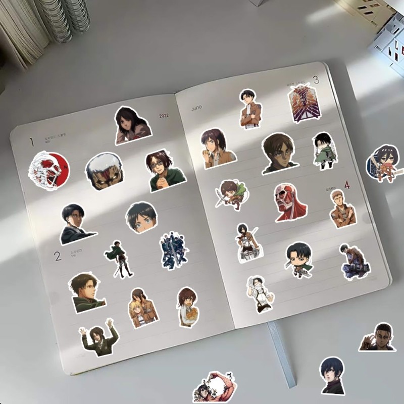 60 szt. Naklejek Anime Atak Ty – Laptop Accessories Diy recenzja i cena