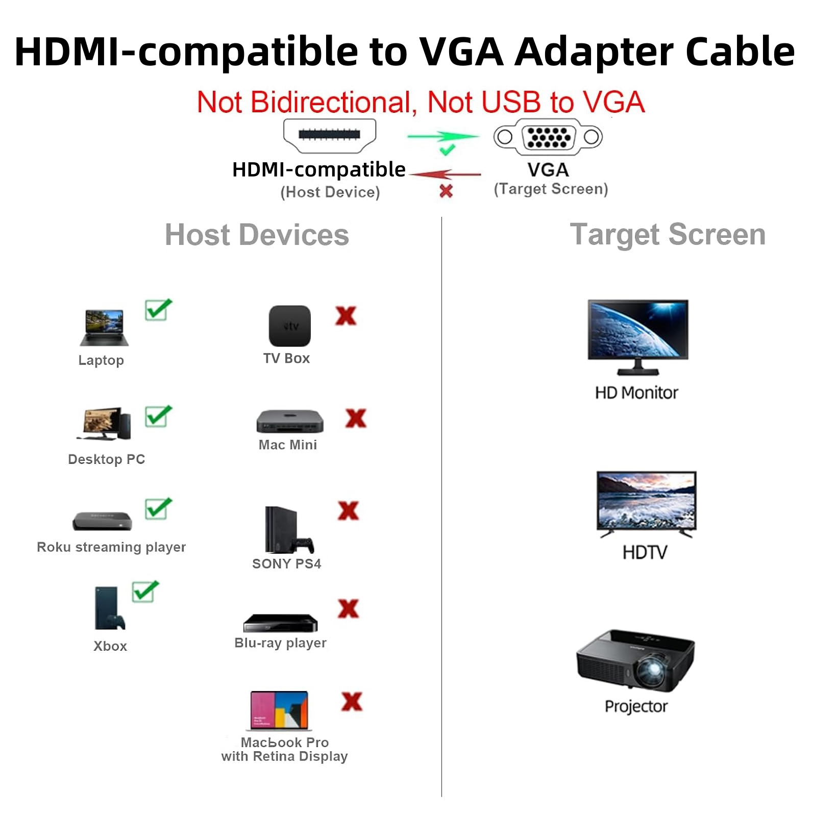 1.8M 1080P konwerter wideo kom – Hdmi Vga Adapter recenzja i cena
